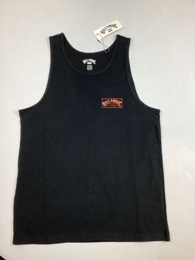 Billabong Men’s Medium Black Graphic Tank Top Retail $35 New with Imperfection